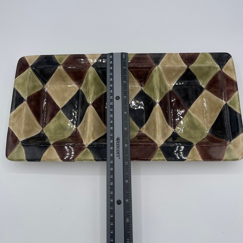 Tabletops Unlimited Harlequin Black Meat & Cheese Tray with Spreader - Picture 6 of 9